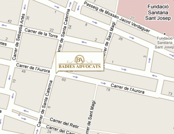 Mapa ubicaci despatx Badies Advocats - Igualada